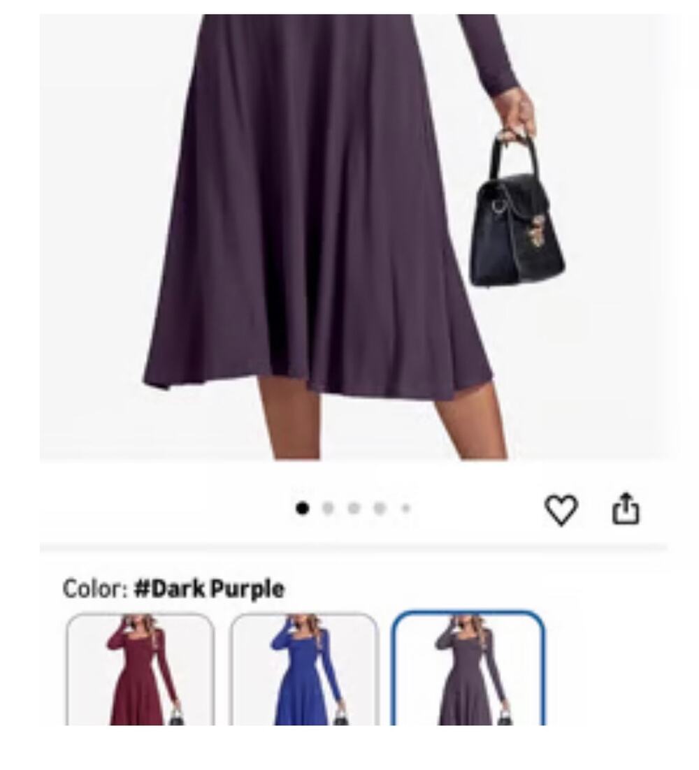 NWT Lyaner Women's Square Neck LS Empire Waist A Line Midi Dress Sz Large